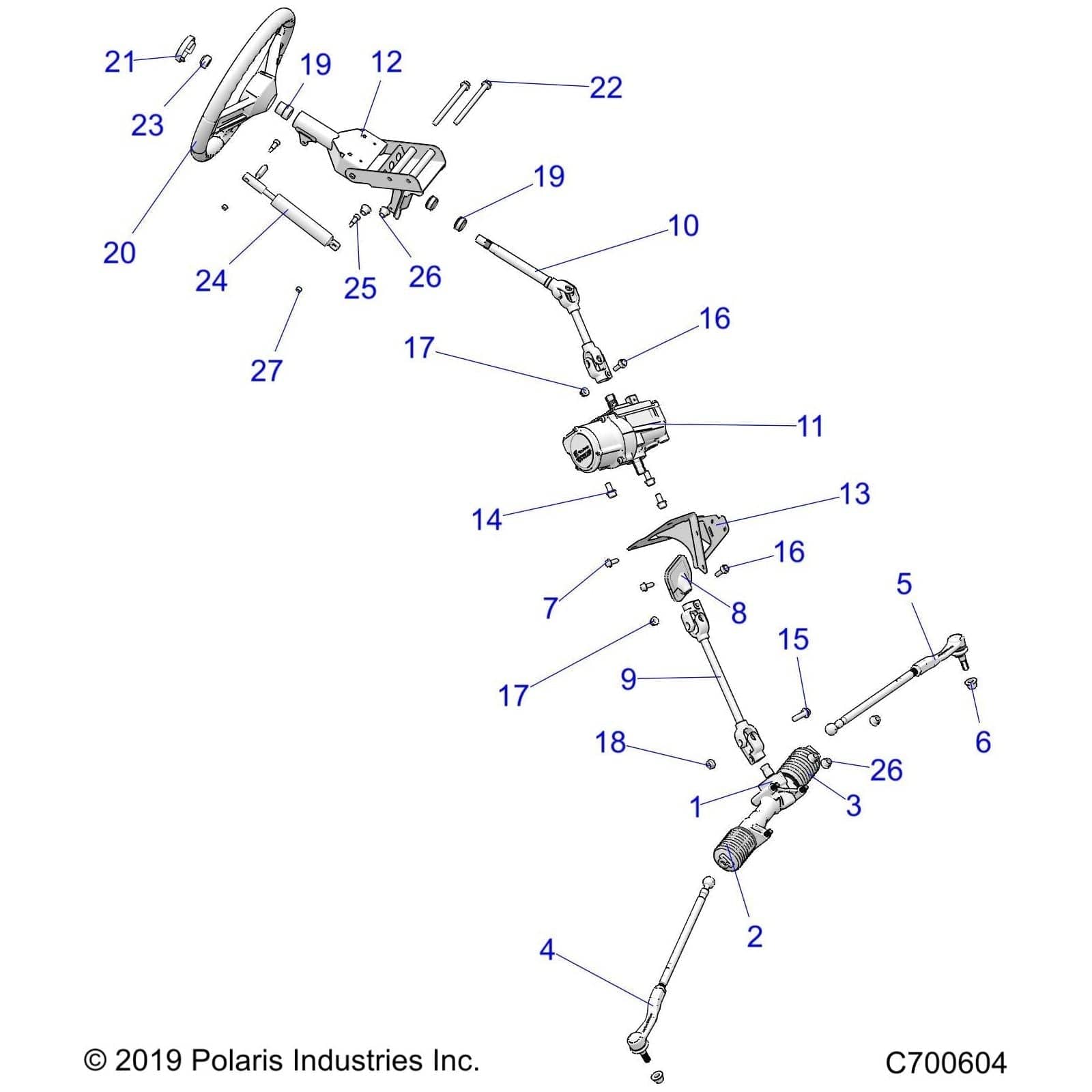 Assembly-Tilt,Steering,Rvtd,M10,Blk by Polaris 1830082-458 Offroad_OEM Hardware