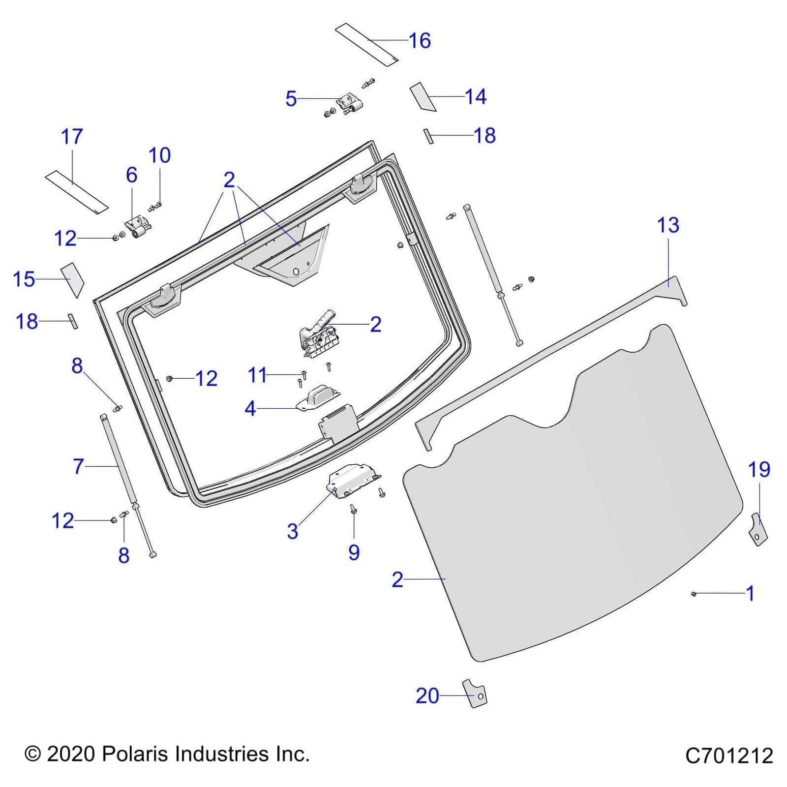 Assembly-Wndshld,Gl,To by Polaris 2637604 Offroad_OEM Hardware