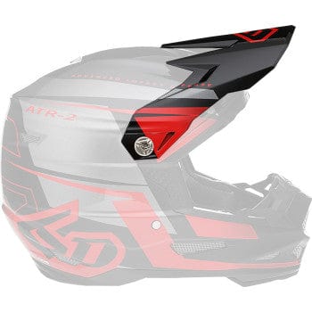 ATR-2 Visor - Mach - Red by 6D Helmets 72-6118 Helmet Visor