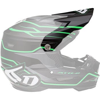 ATR-2 Visor - Phase - Black Green by 6D Helmets 72-6101 Helmet Visor