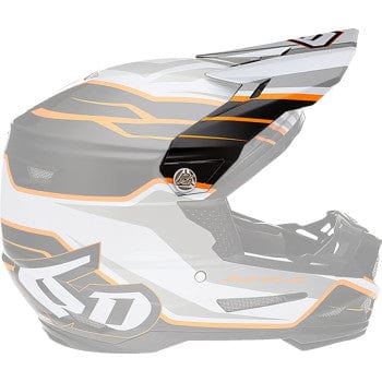 ATR-2 Visor - Phase - White Orange by 6D Helmets 72-6100 Helmet Visor