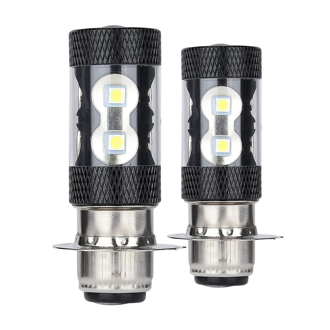 ATV 100W LED Head Lamp Bulb For Honda / Yamaha 2pcs by Kemimoto B0801-01201BK Headlight Bulb
