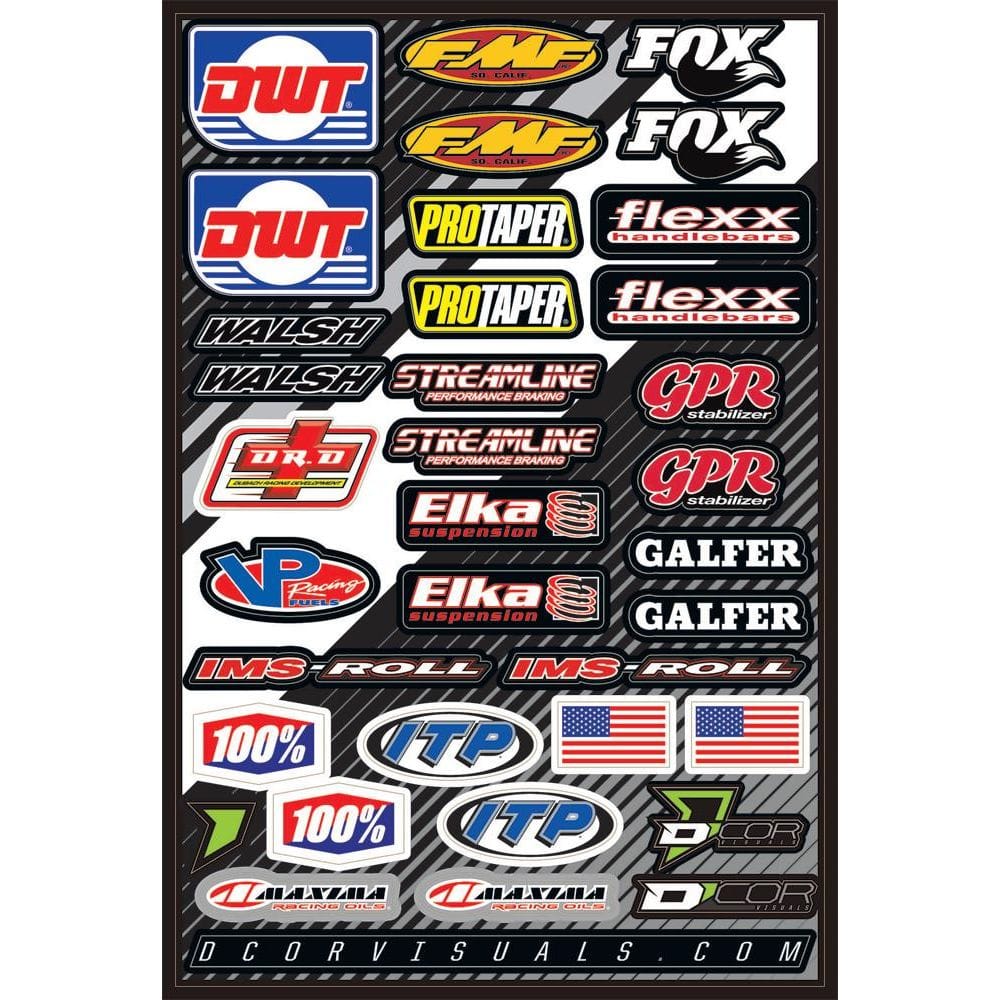 Atv Decal Sheet By D'Cor 40-90-107 Decal Sheet