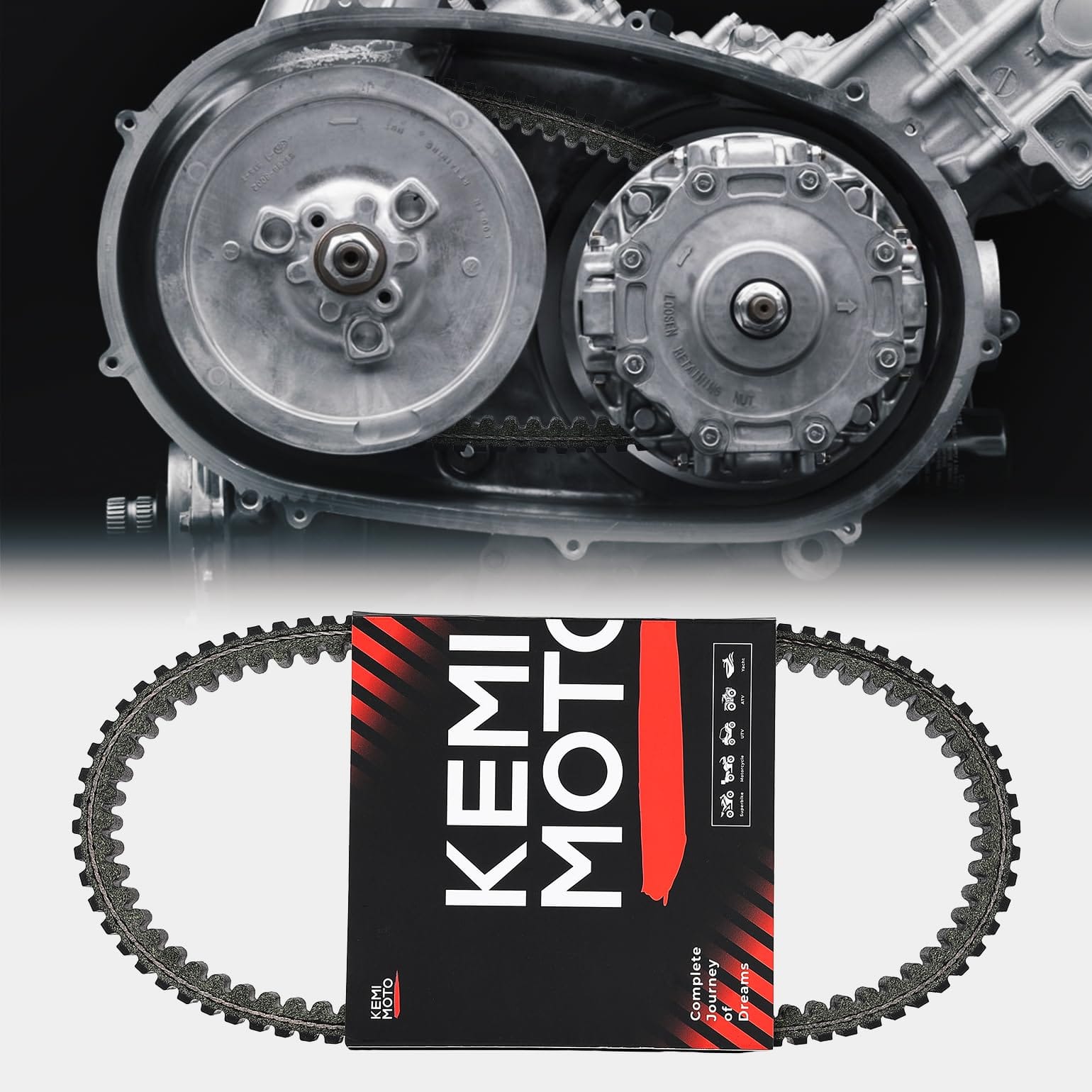 ATV Drive Belt Kawasaki Brute Force / KFX / Prairie / Teryx 750 by Kemimoto B0901-05301BK Drive Belt OEM Upgrade