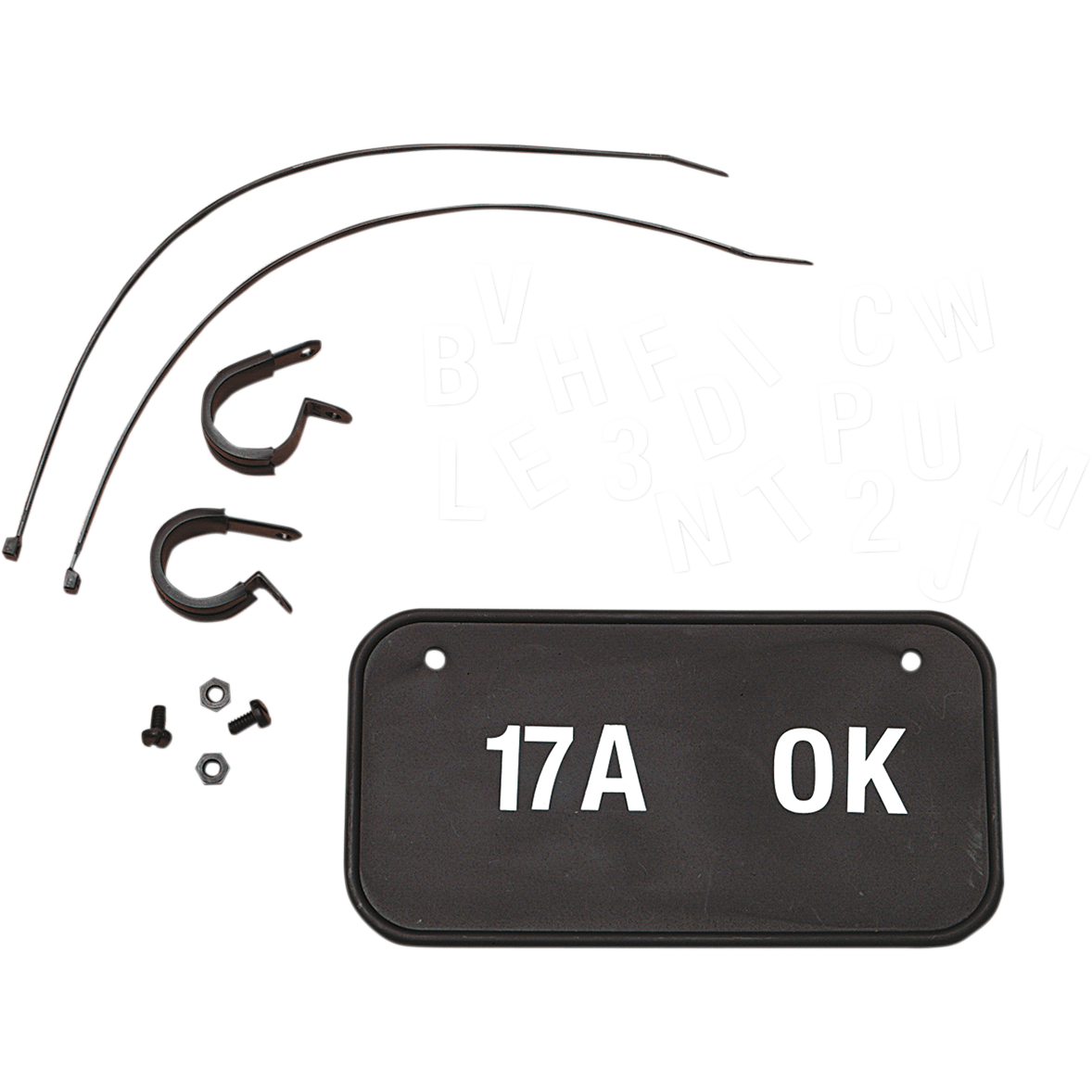 Atv License Kit By Hardline 2341B Offroad_License Plate Frame