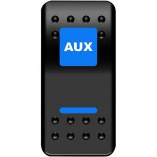 Auxilary Rocker Switch Blue by Moose Utility AUX-PWR Offroad_Rocker Switch