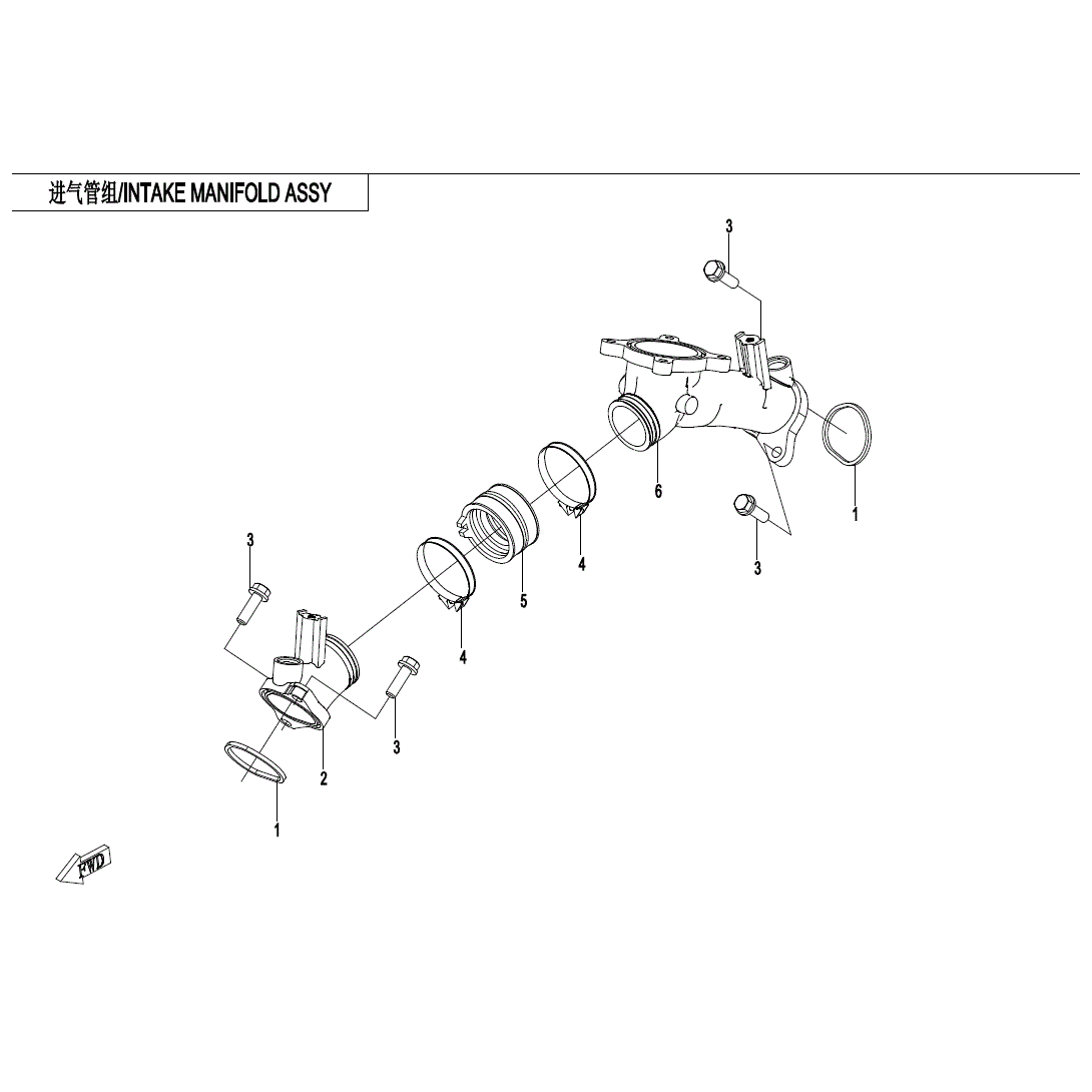 Auxiliary Air Inlet Manifold by CF Moto 0JWD-025003 Offroad_OEM Hardware