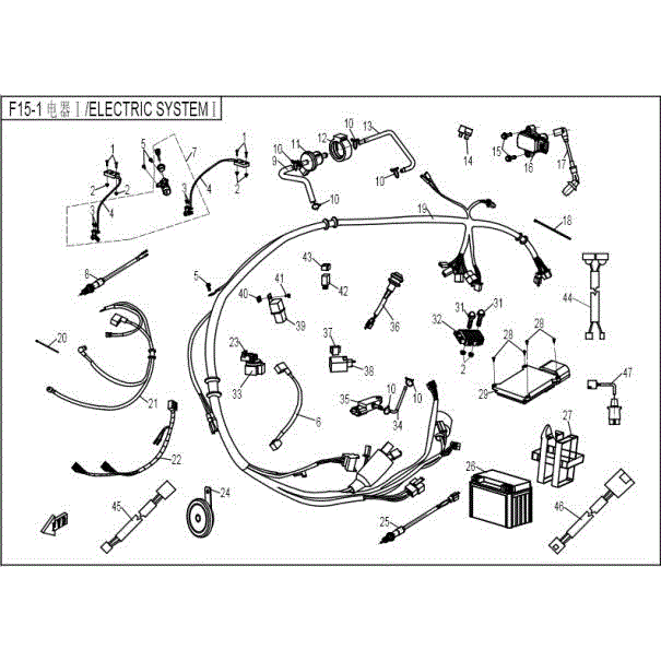 Auxiliary Cable by CF Moto 9030-150300 Offroad_OEM Hardware
