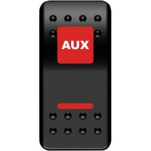 Auxiliary Rocker Switch Red by Moose Utility AUX-PWR-R Offroad_Rocker Switch