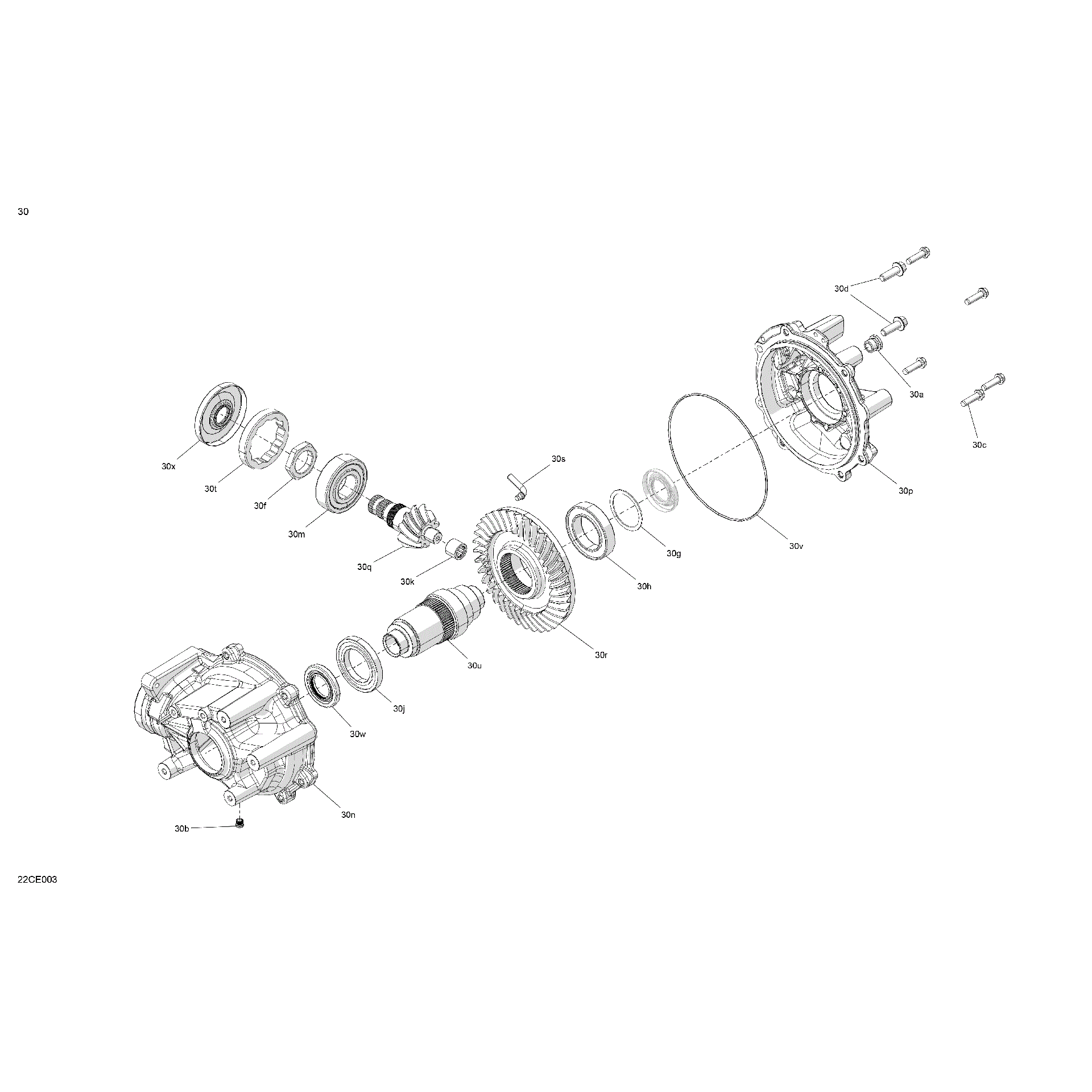 An Image of a Genuine Can-Am Parts Schematic Diagram showing the schematic - DRIVE - FINAL DRIVE UNIT