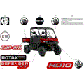 BODY - DECALS - 2024 CAN AM DEFENDER MAX HD10 XT - FIERY RED METALLIC - 64" WIDTH CALI