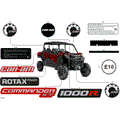 BODY - DECALS - 2026 CAN AM COMMANDER MAX 1000R EFI XT - FIERY RED METALLIC - 64" WIDTH - (2)