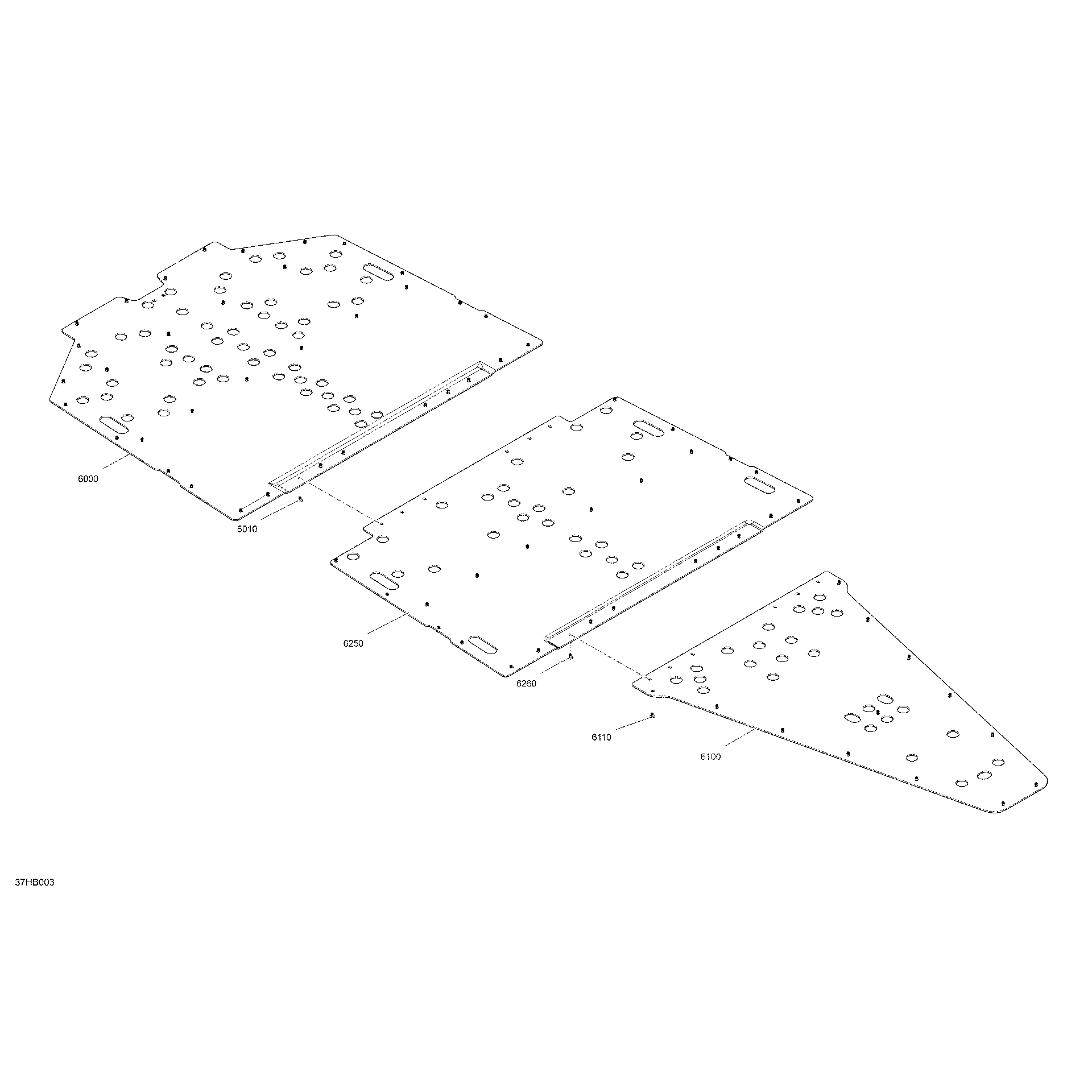 An Image of a Genuine Can-Am Parts Schematic Diagram showing the schematic - BODY - SKID PLATE