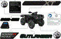 BODY - FEATURE DECALS - 2026 CAN AM OUTLANDER 1000R 4X4 XT - PLATINUM SILVER SATIN