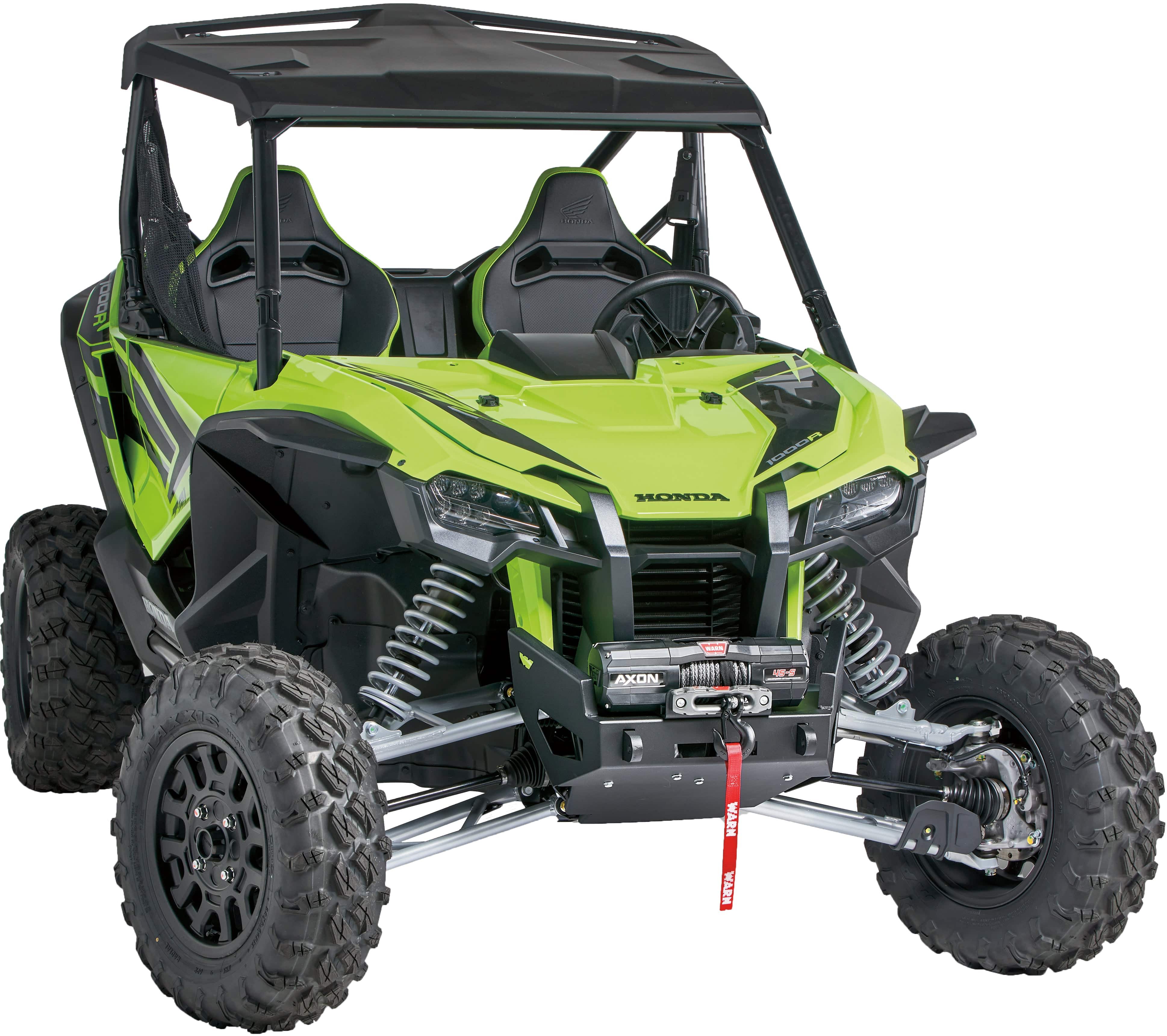 The Honda Talon SXS Front Bumper Winch Mounting Kit by Warn features rugged steel construction, a winch mount, and is designed to fit your off-road vehicle, providing durability and enhanced front-end protection for tough terrain.