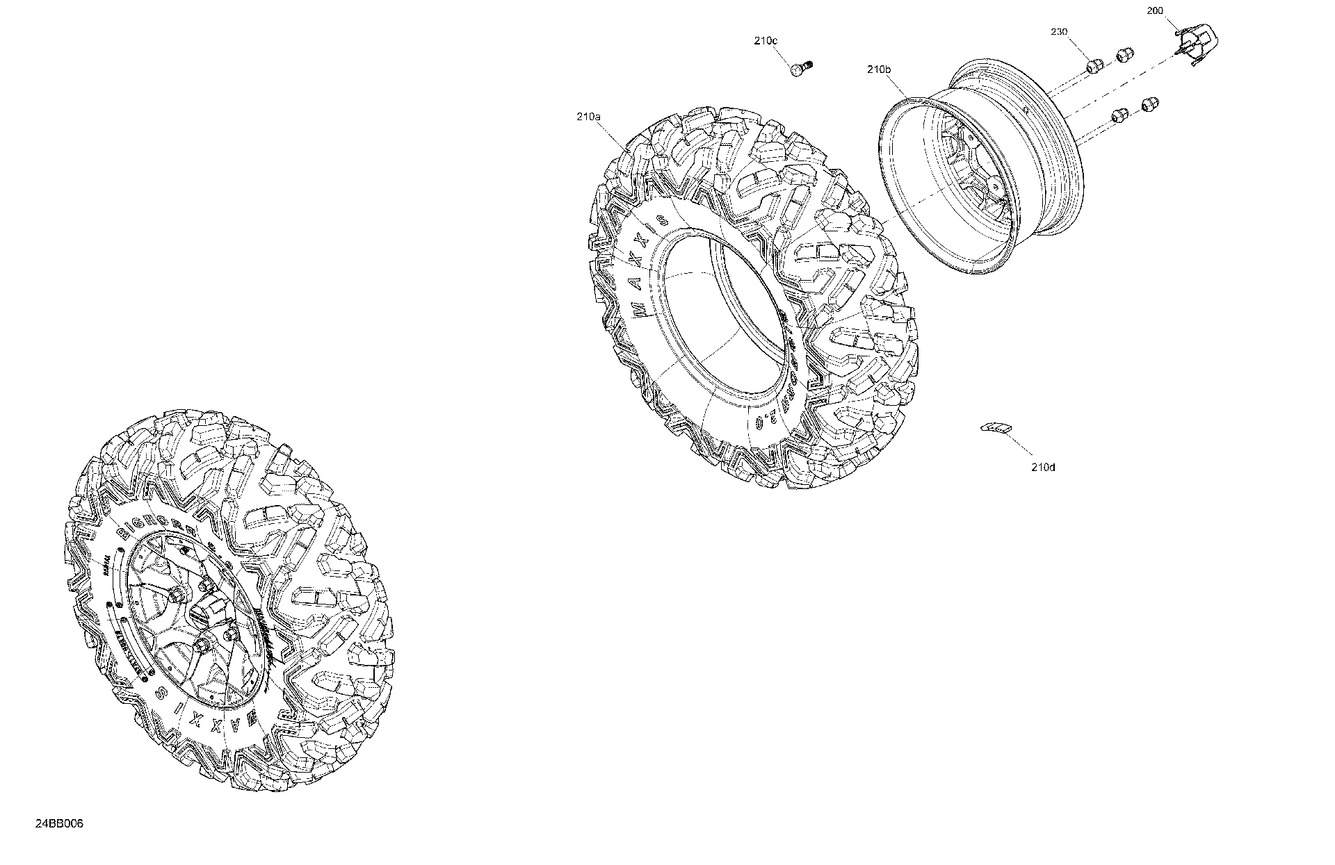 An Image of a Genuine Can-Am Parts Schematic Diagram showing the schematic - DRIVE - FRONT WHEELS