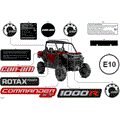 BODY - DECALS - 2026 CAN AM COMMANDER 1000R EFI XT - FIERY RED METALLIC - 64" WIDTH