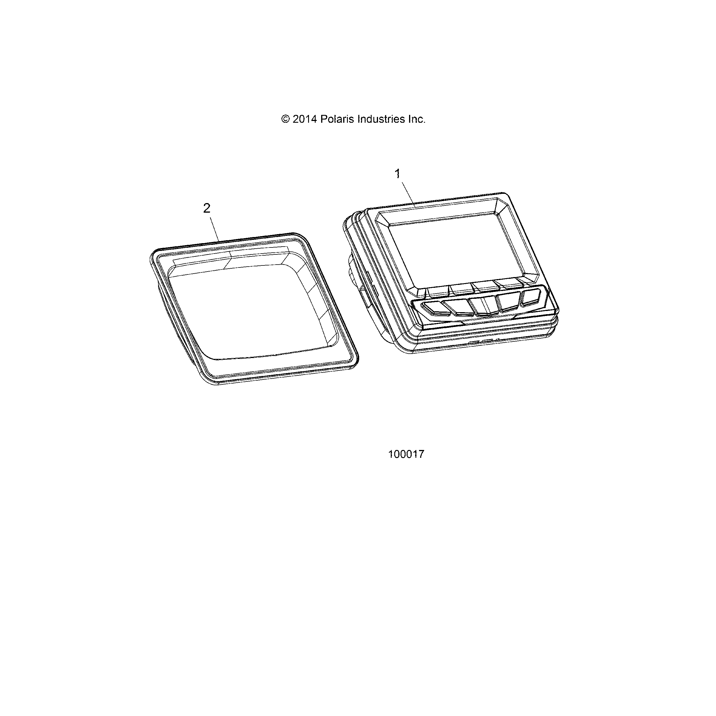 An Image of a Genuine Polaris Parts Schematic Diagram showing the schematic - ELECTRICAL: GAUGES and INDICATORS - 2015 POLARIS SPORTSMAN 1000 XP