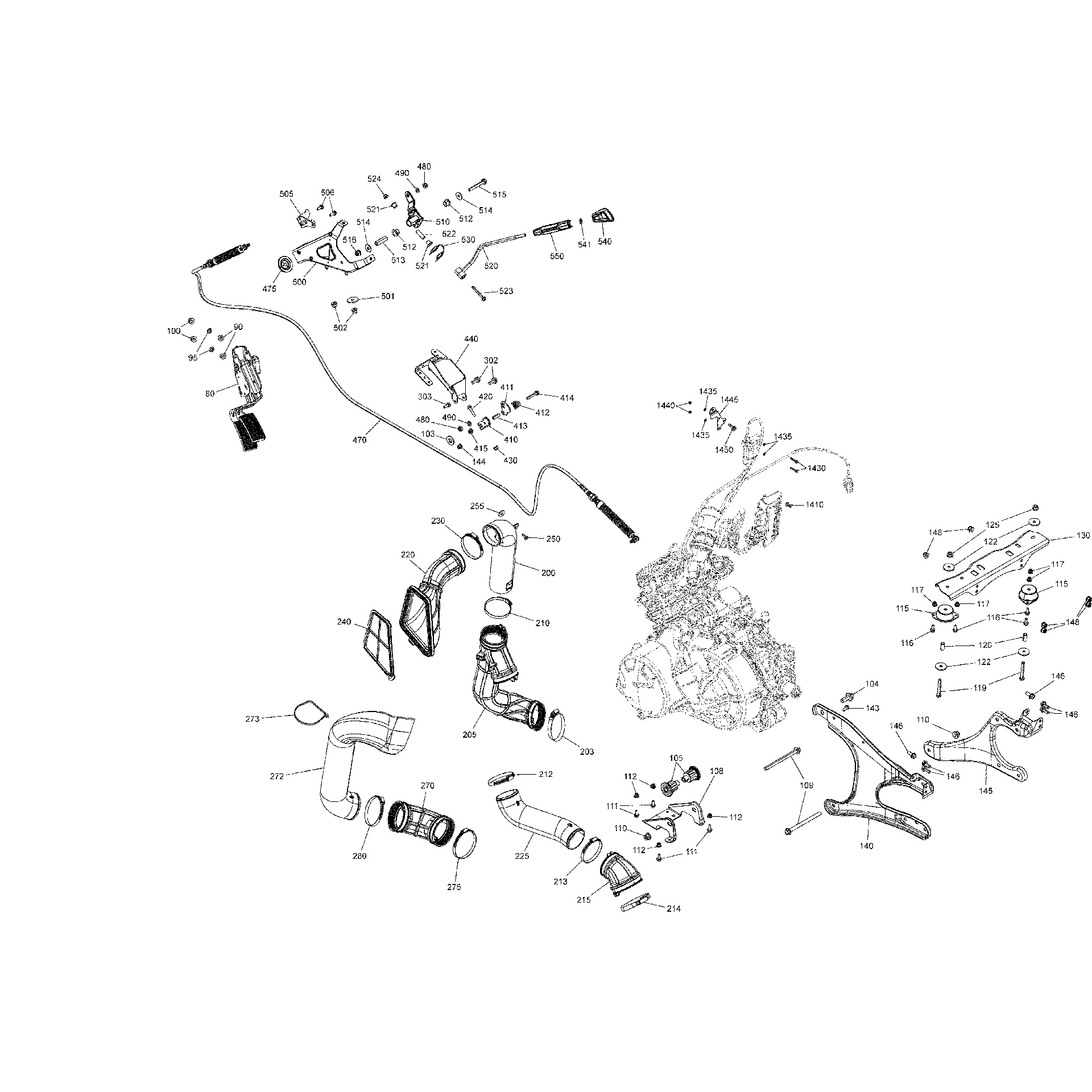 An Image of a Genuine Can-Am Parts Schematic Diagram showing the schematic - ENGINE - HD5
