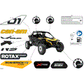 BODY - DECALS - 2025 CAN AM MAVERICK R X RS - NEO YELLOW - 77" WIDTH CALI