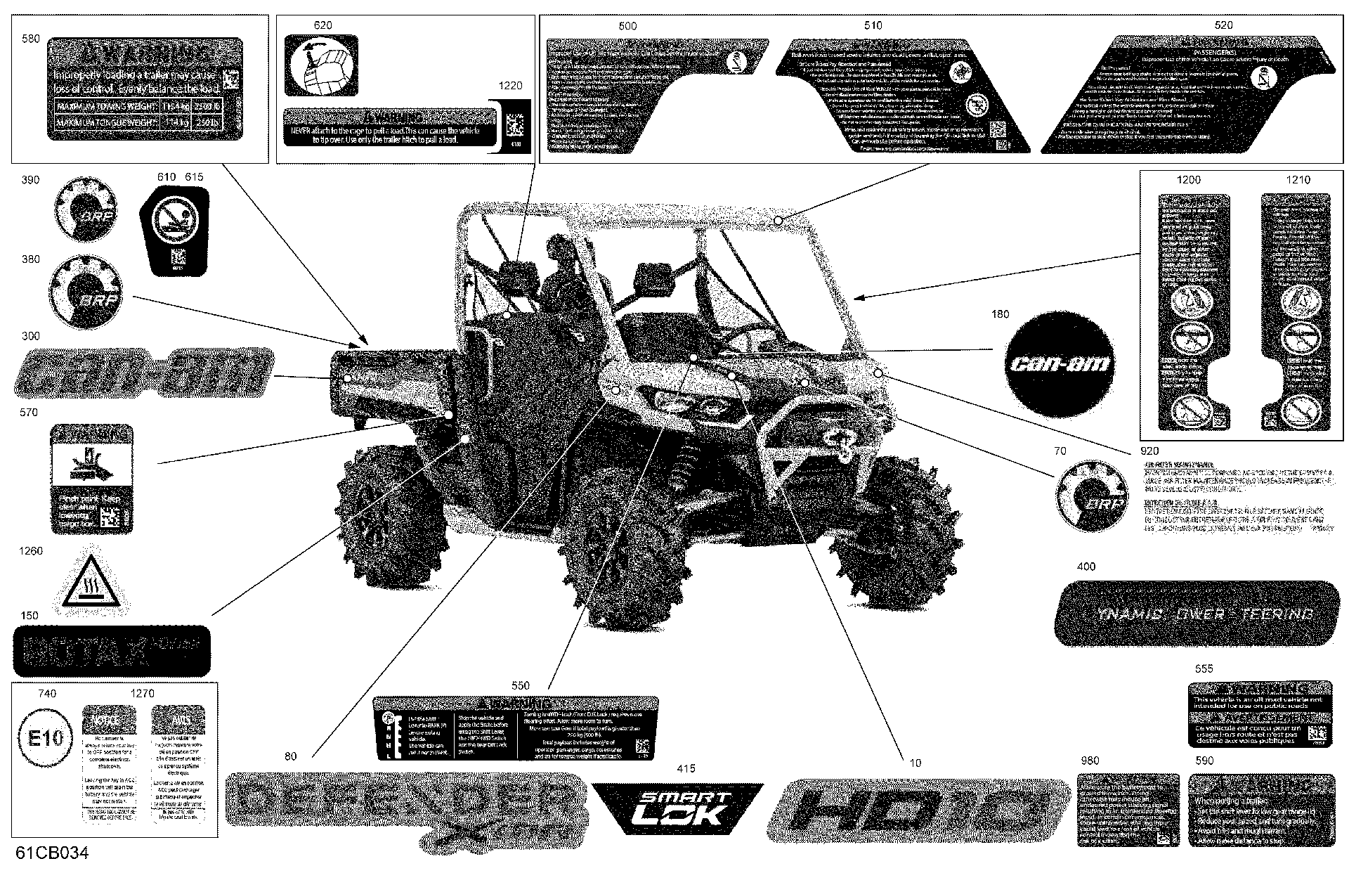 An Image of a Genuine Can-Am Parts Schematic Diagram showing the schematic - BODY - DECALS