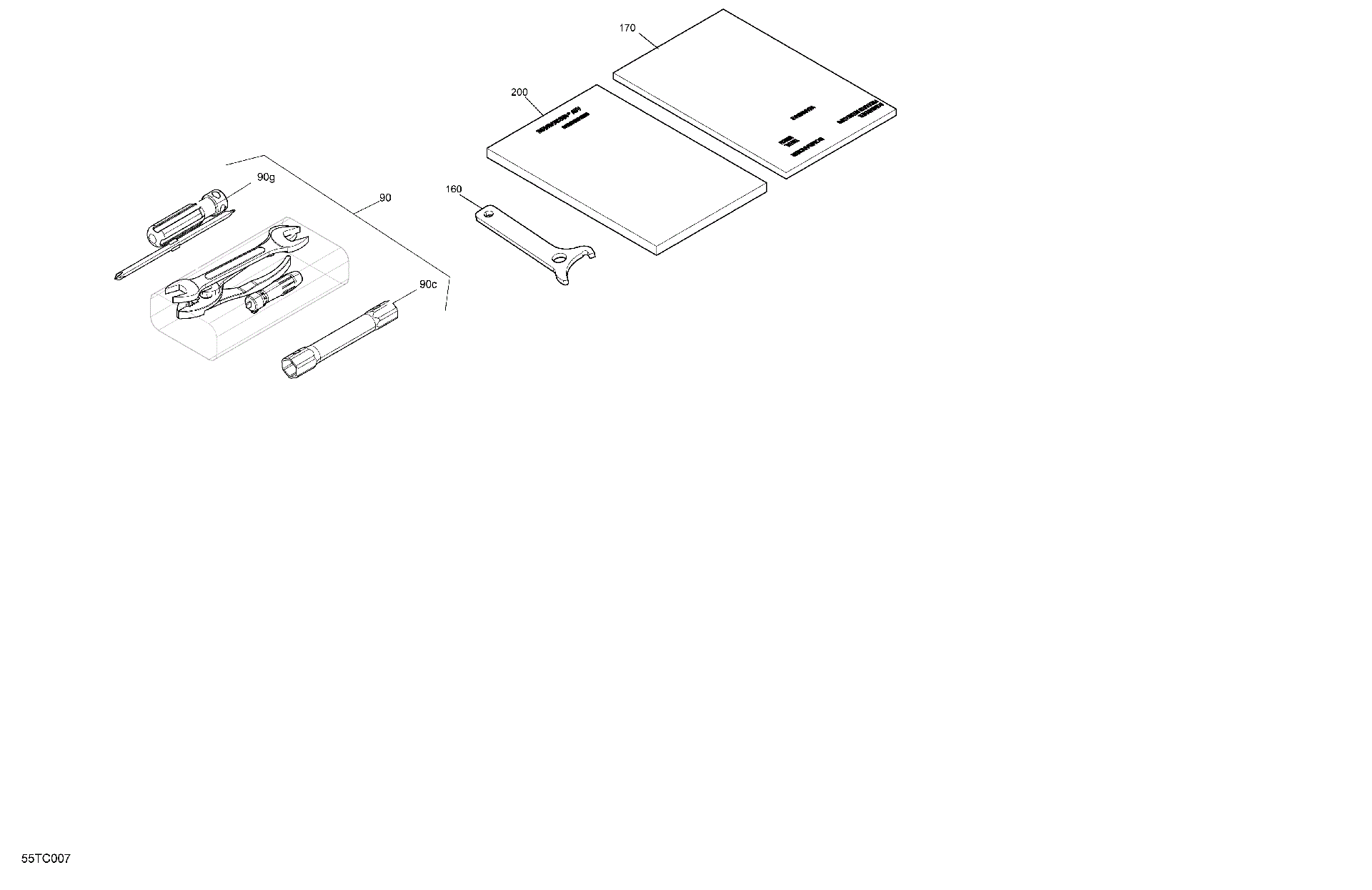 An Image of a Genuine Can-Am Parts Schematic Diagram showing the schematic - BODY - FRONT STORAGE TRAY