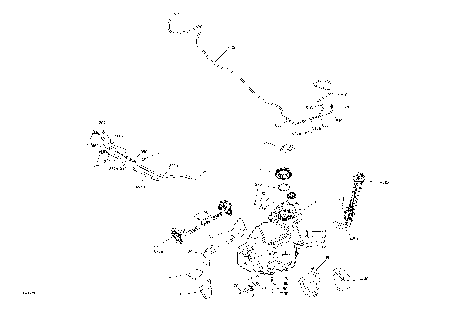 An Image of a Genuine Can-Am Parts Schematic Diagram showing the schematic - ENGINE - FUEL