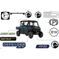 BODY - DECALS - 2026 CAN AM DEFENDER HD11 XT CAB - DUSTY NAVY SATIN - 65" WIDTH - (2)