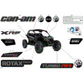 BODY - DECALS - 2025 CAN AM MAVERICK TURBO RR X RS SAS 72 INCH - TIMELESS BLACK METALLIC - 72" WIDTH CALI