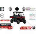 BODY - DECALS - 2024 CAN AM DEFENDER HD10 XT - FIERY RED METALLIC - 64" WIDTH