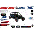 BODY - DECALS - 2026 CAN AM MAVERICK MAX TURBO RR X DS SAS - DUSTY NAVY SATIN - 64" WIDTH CALI