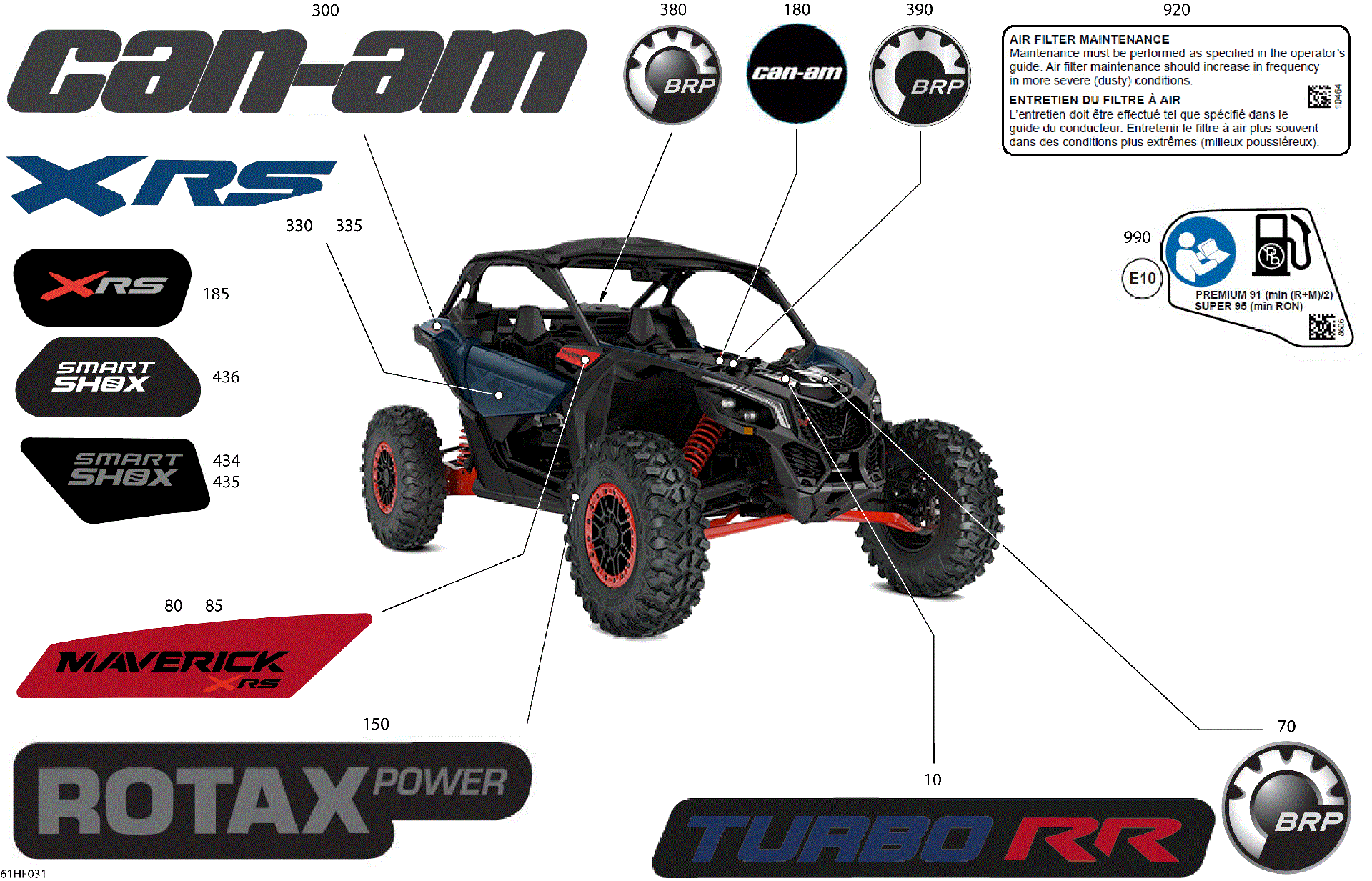 An Image of a Genuine Can-Am Parts Schematic Diagram showing the schematic - BODY - DECALS