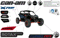 BODY - DECALS - 2026 CAN AM MAVERICK TURBO RR X RS SAS - DUSTY NAVY SATIN - 72" WIDTH CALI