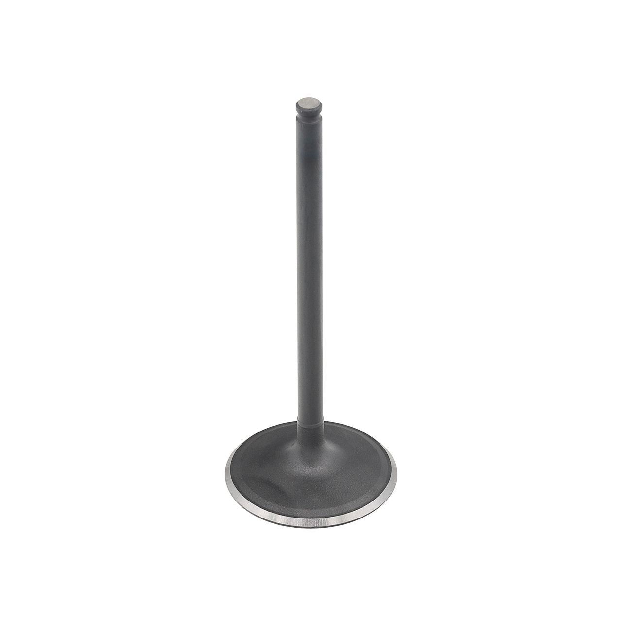 The Polaris Ranger/Ace Intake Valve Pol by Bronco, a single metal valve with a flat base and straight stem, is shown upright against a white background, designed to boost engine performance.