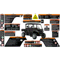 BODY - WARNING DECALS - 2024 CAN AM DEFENDER MAX HD10 LONE STAR EDITION - NIGHT BLACK - 67" WIDTH CALI