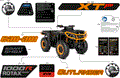 BODY - FEATURE DECALS - 2026 CAN AM OUTLANDER 1000R 4X4 XT P - MINERAL GRAY SATIN - (2)