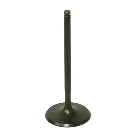 The Polaris UTV/ATV Intake Valve by Bronco features a flat, circular base and a long, cylindrical stem, designed to enhance engine performance. It is shown upright against a white background.