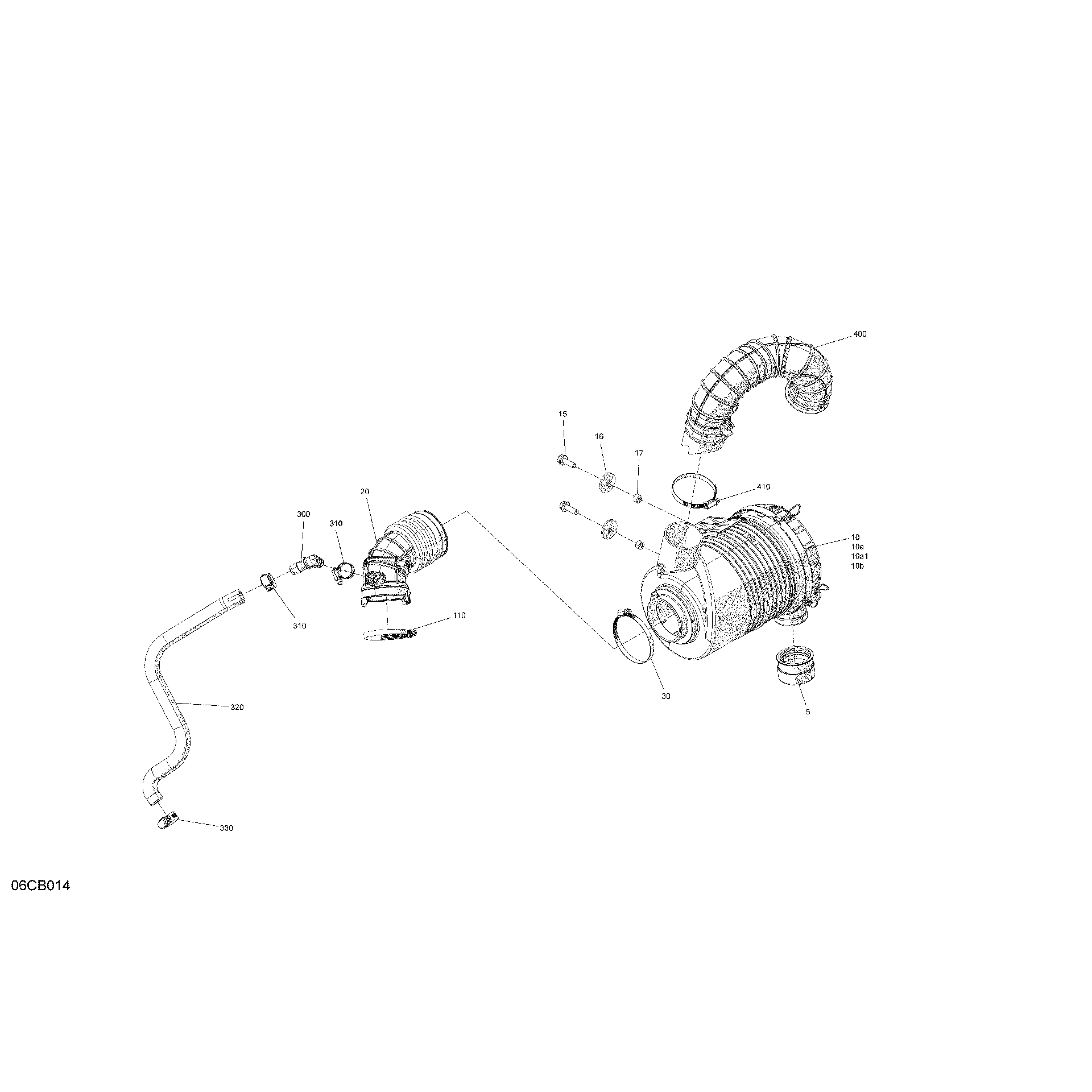An Image of a Genuine Can-Am Parts Schematic Diagram showing the schematic - ENGINE - AIR INTAKE - EVAP