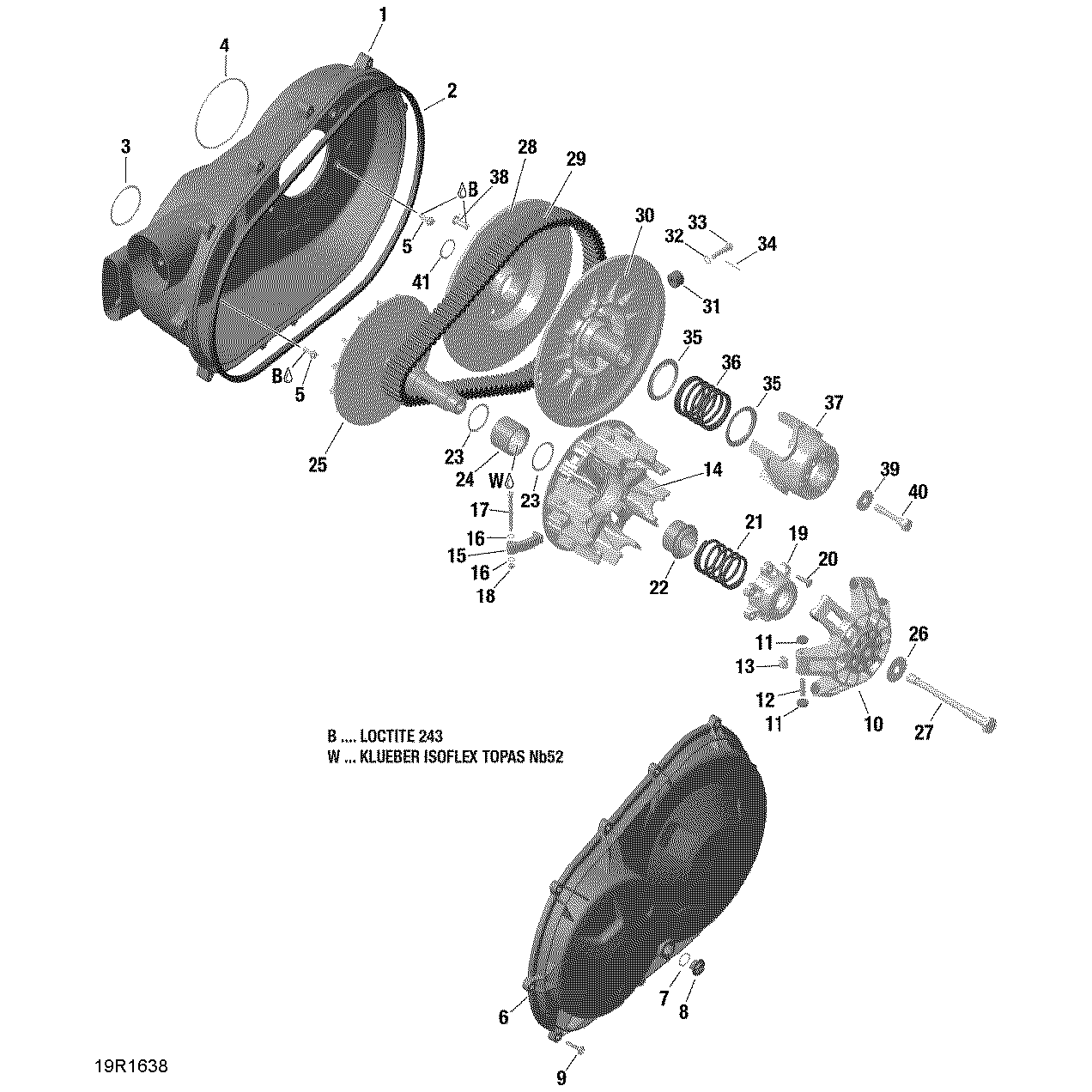 An Image of a Genuine Can-Am Parts Schematic Diagram showing the schematic - TRANSMISSION - HD8