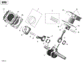 CRANKSHAFT PISTON AND CYLINDER - 850 EFI - 2020 CAN AM OUTLANDER MAX 850 EFI