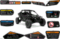 BODY - WARNING DECALS - 2026 CAN AM MAVERICK R X - LEGION RED - 77" WIDTH
