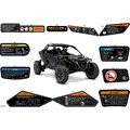 BODY - WARNING DECALS - 2026 CAN AM MAVERICK R X RS SAS - TIMELESS BLACK METALLIC - 77" WIDTH