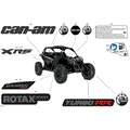 BODY - DECALS - 2025 CAN AM MAVERICK TURBO RR X RS 72 INCH - TIMELESS BLACK METALLIC - 72" WIDTH CALI