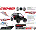 BODY - DECALS - 2024 CAN AM MAVERICK TURBO RR DS 64 INCH - FIERY RED METALLIC - 64" WIDTH