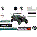 BODY - DECALS - 2025 CAN AM COMMANDER MAX 1000R EFI DPS - COMPASS GREEN - 60" WIDTH CALI