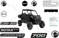 BODY - DECALS - 2025 CAN AM COMMANDER 700 XT - TIMELESS BLACK METALLIC - 60" WIDTH