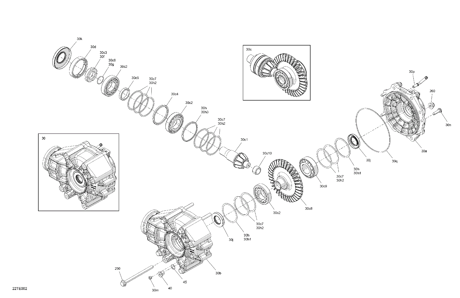An Image of a Genuine Can-Am Parts Schematic Diagram showing the schematic - DRIVE - FINAL DRIVE UNIT