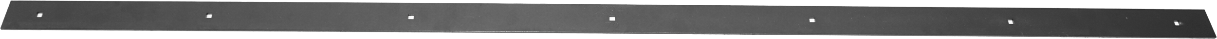 The Provantage II 72 Steel Wear Bar by Warn features seven evenly spaced holes along its metallic strip, displayed against a plain background.