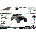 BODY - DECALS - 2026 CAN AM MAVERICK R MAX X RC SAS - LOFT GREEN SATIN - 77" WIDTH - (2)