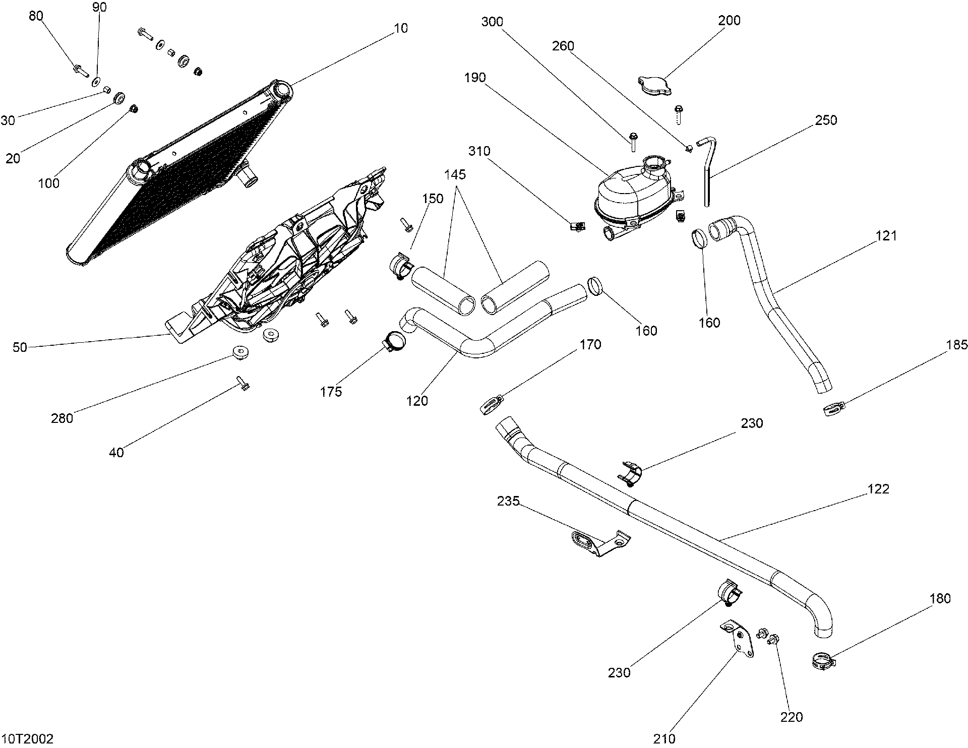 An Image of a Genuine Can-Am Parts Schematic Diagram showing the schematic - COOLING - SYSTEM